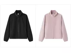 Imagen de Semir-abrigo Polar antiestático para mujer, chaqueta holgada de invierno con manga raglán y cuello levantado, novedad de 2024