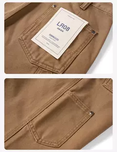 Image of SIMWOOD 2025 primavera nueva suelta Relax 12oz tela de lona pantalones de carpintero hombres lavados Vintage pantalones de alta calidad