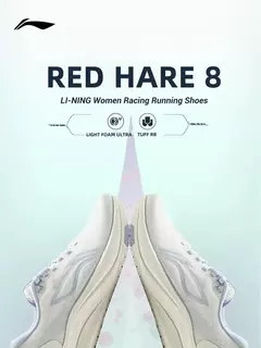 Li-ning mujeres RED HARE 8 zapatillas de carreras para correr espuma ligera cojín ultra reflectante zapatos estables forro zapatillas ligeras ARPV004