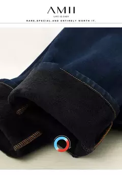 AMII Minimalism Jeans para mujer 2022 otoño pies delgados moda Casual todo-fósforo algodón ligero elástico pantalones hasta el tobillo 12260078 - tienda en línea