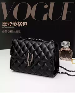 Lingge-Bolso de hombro cuadrado para mujer, bolso de cadena con detalle acolchado, bandolera completa, cartera abatible - tienda en línea