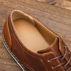 Mocasín de cuero para hombre, moda cómoda, zapatos informales de marca 2024 - Eleganzie