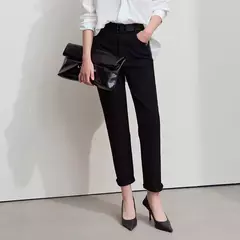 Amii 2025 primavera Casual Slim mujeres Jeans pantalones elásticos de cintura algodón Jeans cónicos moda alta calidad DenimTrousers 12541126