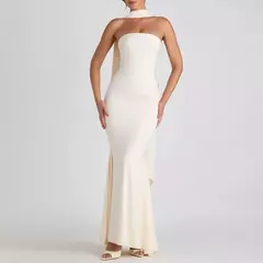 Mia Muse vestidos Primavera Verano elegante decente ajustado sin mangas sin tirantes Maxi vestidos formales de noche para mujer - tienda en línea