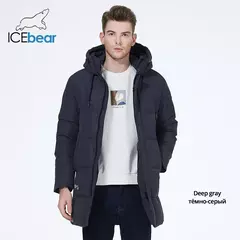 ICEbear 2023 chaquetas de invierno para hombres abrigo de algodón casual parkas acolchadas de longitud media MWD3061D - Eleganzie