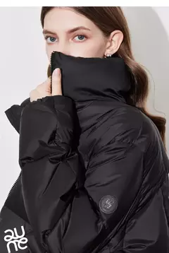 TOYOUTH-abrigo de plumón para mujer, chaqueta informal con cremallera y cuello levantado, plumón de pato blanco 20224, otoño e invierno, 90% - Eleganzie