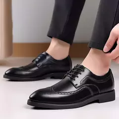 Zapatos Oxford clásicos de cuero con cordones para hombre, zapatos planos formales para oficina, fiesta de boda - comprar en línea