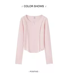 Semir-Camiseta de manga corta para mujer, camiseta ajustada diseñada para lucir más delgada, Top con dobladillo de volantes elegante, novedad de otoño 2024