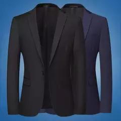 Blazer nuevo para hombre, moda de negocios, Color sólido, estilo británico, trabajo profesional, vestido de boda para novio, chaqueta Blazer para padrino
