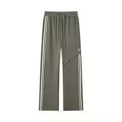 Pantalones informales Semir para mujer, pantalones individuales de pierna ancha asimétricos con contraste de Color, pantalones largos texturizados que alargan las piernas de primavera - Eleganzie