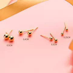 Pendientes de Tuerca de Plata 925 Chapados en Oro 18K – Minimalismo y Elegancia Atemporal - comprar en línea