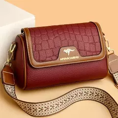 Bolso de hombro de cuero Pu de piedra para mujer, bolso para mamá, bolso cruzado a la moda para madre, bolso para axila, bolso cuadrado pequeño en internet