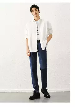 Semir Jeans Hombres Slim Fit Pantalones Flacos Alcance de Piernas 2025 Primavera Nuevos Pantalones Largos Básicos Versátiles - Eleganzie