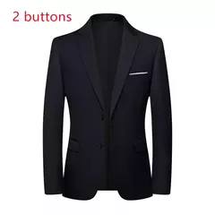 Blazer de moda para hombre, traje Formal profesional ajustado de Caballero de boda, informal de negocios, Color sólido, estilo británico - Eleganzie