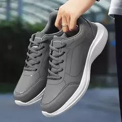 Nuevos zapatos para correr para hombre, zapatillas cálidas de invierno para hombre, zapatos antideslizantes transpirables para caminar para hombre, zapatos informales suaves con cordones, ligeros - comprar en línea