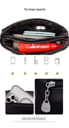 Bolsos de hombro tipo bandolera de piel sintética de alta calidad para mujer, bolsos de lujo para madre 2025, bolso de mano tipo mensajero para mujer, bolso de mano de dos capas - tienda en línea