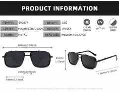 Gafas de sol rectangulares de lujo para hombre, gafas de sol Retro de Metal Steam Punk, gafas clásicas para conducir al aire libre, gafas de verano