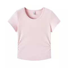 Semir-Camiseta de manga corta para mujer, Top recortado ajustado con hombros descubiertos, Top bordado de verano 2025, versátil para trajes elegantes - comprar en línea