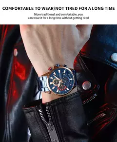 Relojes de pulsera CURREN deportivos informales de cuarzo con cronógrafo, reloj de acero inoxidable a la moda para hombre, reloj con fecha automática para hombre en internet