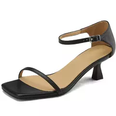 FEDONAS-Sandalias de piel auténtica con correa fina para mujer, zapatos de tacón alto con correa en el tobillo, para verano, boda, fiesta, graduación, 2025 - online store