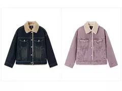 Semir-chaqueta vaquera de retales para mujer, chaqueta acolchada con solapa de piel de conejo de imitación, holgada, invierno, 2024 en internet