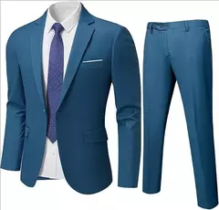 Traje elegante para hombre para boda, 3 piezas, 2 conjuntos, Blazers, chaquetas completas, chaleco, pantalones, abrigos de lujo a la moda, traje clásico Formal 2025 - Eleganzie