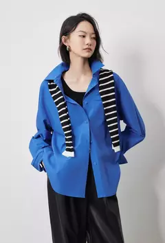 TOYOUTH-Blusa de manga larga para mujer, camisa bordada con cuello tipo Polo, ropa de trabajo informal para oficina, Otoño, 2024 en internet