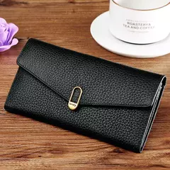 Carteras de cuero genuino para mujer Cartera de mujer de diseñador de lujo Monederos largos RFID Alto Bolso de mano con tarjetero de calidad