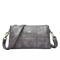 Bandolera de cuero suave con hilo de dos capas, bolso cruzado de lujo para mujer, bolsos pequeños a cuadros para mujer y bolso de mano, bolso principal en internet