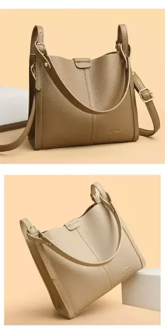 Imagen de Bolsos de mano con asa superior para mujer, bolso de piel sintética de alta calidad, bolso de hombro tipo bandolera para mujer, bolso informal mediano KAIDIFEINIROO 2025