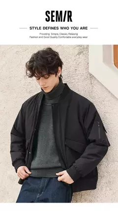 Semir-Chaqueta acolchada de algodón para hombre, chaqueta de piloto gruesa de invierno, ropa acolchada de algodón de tres resistentes, novedad de 2024 on internet