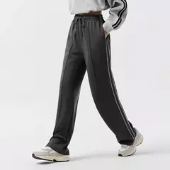 Semir pantalones casuales para mujer, pantalones largos perezosos, versátiles, primavera 2024, nuevos pantalones de pierna ancha adelgazantes y alargados de piernas en internet