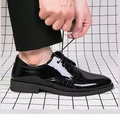 Zapatos de cuero para hombre, calzado Formal de negocios, a la moda, estilo coreano, informal, juvenil, versátil - tienda en línea