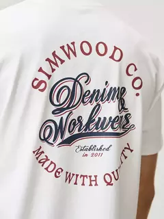 SIMWOOD 2025 novedad de verano, camisetas de tela de sensación fresca de gran tamaño 230gsm para hombres, camisetas de moda con estampado de letras de alta calidad en internet