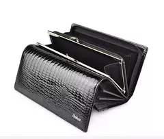 Carteras de diseñador de lujo para mujer, monederos de cuero genuino a la moda para mujer, bolsos de mano brillantes, bolsos largos, cartera, regalo para mujer 2022 - tienda en línea