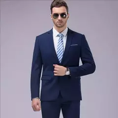 Trajes para boda para hombre, conjunto elegante de 3 piezas, 2 chaquetas, chaleco, pantalones, Blazers de lujo, traje Formal, moda clásica, traje completo 2025 on internet