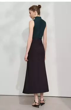 AMII falda minimalista sirena para mujer 2025 primavera nueva elegante Oficina señora sólido longitud media faldas elásticas delgadas 12521065
