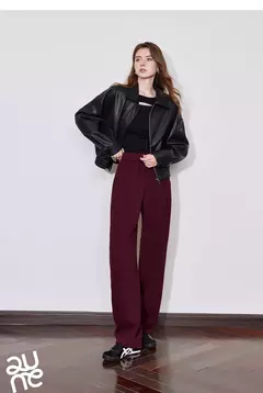 TOYOUTH pantalones de chándal informales de lana para mujer 2024 Otoño e Invierno nueva cintura elástica Ankela pantalones largos de plátano cálidos gruesos rojos - comprar en línea
