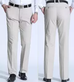 MRMT 2025, nuevos pantalones informales para hombres de mediana edad y mayores, pantalones sueltos rectos de algodón, pantalones finos y gruesos para hombres