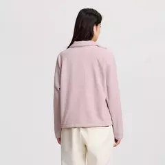 Semir-abrigo Polar antiestático para mujer, chaqueta holgada de invierno con manga raglán y cuello levantado, novedad de 2024 - comprar en línea