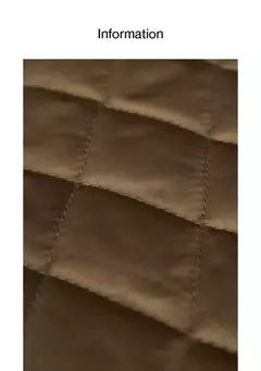 TOYOUTH Chaqueta de algodón para mujer 2024 Otoño e Invierno nuevo estilo de dinero viejo rejilla cuello POLO botón a presión Chaqueta corta abrigo marrón - Eleganzie