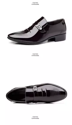 Nuevos zapatos de cuero para hombre, zapatos informales de negocios, zapatos de trabajo de oficina, mocasines Oxford con punta estrecha para fiesta y boda - Eleganzie
