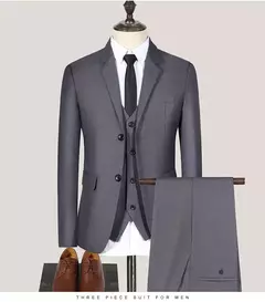 Trajes de hombre de alta calidad para boda, 2 piezas, 3 conjuntos de Blazers, chaquetas formales elegantes, chaleco, pantalones, abrigos, traje clásico completo 2024