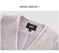 Semir-chaqueta con cuello en V para mujer, abrigo elegante con fragancia pequeña, moda para viajar, primavera 2023 - comprar en línea