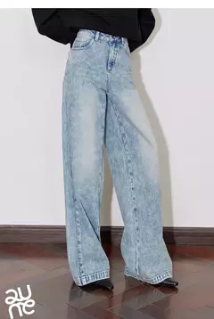 Imagen de TOYOUTH mujeres Denim Jeans 2024 Otoño Invierno nueva cintura media recta pierna ancha pantalones largos