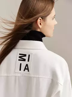 AMII-chaquetas vaqueras minimalistas para mujer, abrigos holgados de 2022 algodón, de estilo hong kong, a la moda, 100% - Eleganzie