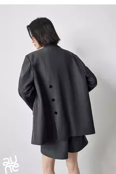 TOYOUTH-Chaqueta de gran tamaño con dobladillo dividido en la espalda para mujer, Blazer de Color liso, traje informal a la moda para oficina, novedad de primavera, 2023