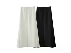 AMII falda minimalista sirena para mujer 2025 primavera nueva elegante Oficina señora sólido longitud media faldas elásticas delgadas 12521065 - online store