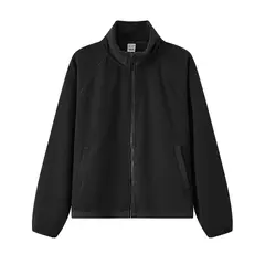 Semir-abrigo Polar antiestático para mujer, chaqueta holgada de invierno con manga raglán y cuello levantado, novedad de 2024 - tienda en línea