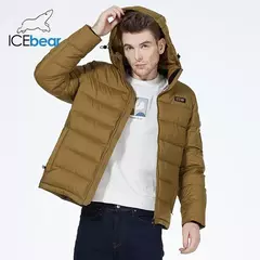 Image of ICEbear-Chaqueta corta acolchada para hombre, abrigo informal a prueba de viento para exteriores, MWD3013I, novedad de invierno, 2023